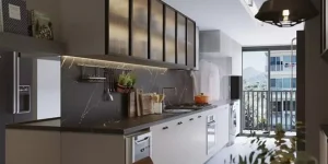 Cozinha-Apartamento-Oka-Residence-Lagoa